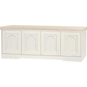 DINZI LVJ Shoe Storage Bench with Cushion, Door, Rustic White 47.2"LX17.7"H
Entryway Bench, 2-Tier Cabinet Bench, Widened Cubby, Fully Adjustable Shelves for Boots, Easy Assembly, Farmhouse, Bedroom