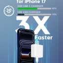 iPhone 17 16 15 Charger 10FT Fast Charging, 2 Pack 20W Type C Wall Charger Block with 10Foot Long USB C to C Cable for iPhone 17/17 Pro/17 Pro Max/Air/16/16 Pro Max/15/15 Pro Max/Plus, iPad, AirPods (White)