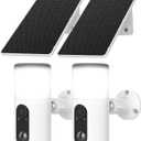 ANRAN Solar Security Cameras Wireless Outdoor with Light,2K Porch Floodlight Camera with Color Night Vision & AI Motion Detection, 2-Way Talk Spotlight Siren Alarm, Compatible with Alexa, 2PCS