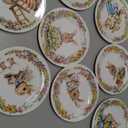 8 Pcs Easter Salad Plates Bunny Dishes 8" 10" Melamine Easter Dinnerware Sets Assorted Designs Ceramic-like Spring Rabbit Plates for Dinner Salad Dessert Birthday Party Supplies(8 Inch)