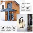 Large Outdoor Light Fixtures Wall Mount 21'' Waterproof Exterior Wall Lanterns with Glass, Outdoor Wall Light, Outside Wall Sconces, Front Porch Lights for House Garage Doorway Patio 1 Pack