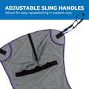 Patient Aid Full Body Commode Sling - Easy-to-Wash Mesh Fabric for Bathing and Toileting - Comfy Safe Lifting and Transfers for Children and Young Adults - Small, 135lb. Maximum Carrying Capacity