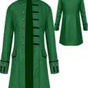 WISHU Boys Vintage Steampunk Tailcoat Halloween Costumes, Medieval Pirate Gothic Renaissance Victorian Jacket Coat for Kids