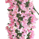  Artificial Faux Bougainvillea Flowers Plants for Summer Decoration,Outdoor Flowers Uv Resistant, Fake Silk Long Trailing Vines for Front Door Porch Planter Patio Balcony Yard E