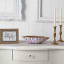 13in. Tuscan Ceramic Blue Scroll Decorative Bowl