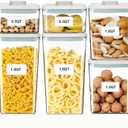 Pop Containers with Lids - Stackable Airtight Food Storage, Kitchen Pantry Storage Containers for Snacks Candy Salt Herbs Spices BPA-Free (0.5qt +1.2qt +1.8qt)*2