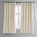 HPD Half Price Drapes Signature Velvet Thermal Blackout Curtains for Living Room 63 Inch Long (1 Panel) Rod Pocket Insulated Blackout Curtains for Bedroom Window Curtains, 50W x 63L, Porcelain White