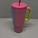 Meoky 40oz Tumbler with Handle, Leak-proof Lid and Straw, Insulated Coffee Mug Stainless Steel Travel Mug, Keeps Cold for 34 Hours or Hot for 10 Hours (Carnival)