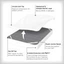 AllerEase Platinum Zip-Off Top Waterproof Mattress Protector King 360 Degree Zipper Particle Barrier Temperature Balancing Luxurious Plush Top Separately Machine Washable Mattress Cover (White)
