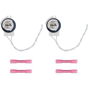 Daytime Running Lights Sockets, DRL Bulb Sockets with Butt Connectors Compatible with 2000-2006 Chevy Silverado Sierra Suburban Tahoe Yukon Avalanche Trucks Pickups (Pair)