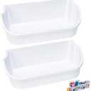 [2 PACK] UPGRADED 240356401 Refrigerator Door Bin Compatible with Frigidaire Door Shelf Replacement Parts AP2116036 Frigidaire Gallery Shelf Replacement FFHS2611PFEA FFHS2611LBRA FFSS2614QS4A Door Bin