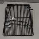 Extendable Metal Wire Shelf Organizer - Adjustable 15-24.4in Length, Stackable Storage Rack for Kitchen/Pantry/Bathroom/Shoe Cabinet/Tool Closet (1,Black)