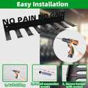 Home Gym Accessories Organization Storage Rack Equipment For Home 8 Hook Wall Hanger Display Gear Barbells Resistance Bands Jump Ropes Lifting Belt Hanger Accessories Hardware Included (NO PAIN NO GAIN)