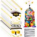 Boao 150 Pieces 2026 Graduation Cello Treat Bags Congrats Graduates Candy Goodie Bags with Silver Twist Ties for Grad Party Gift Decorations Favors