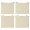 Cozyide Outdoor Chair Cushions, Waterproof Patio Seat Cushions with Adjustable Straps, Square Corner Patio Chair Cushions for Garden, Beige, 18.5x16x3 Inch (Pack of 4)