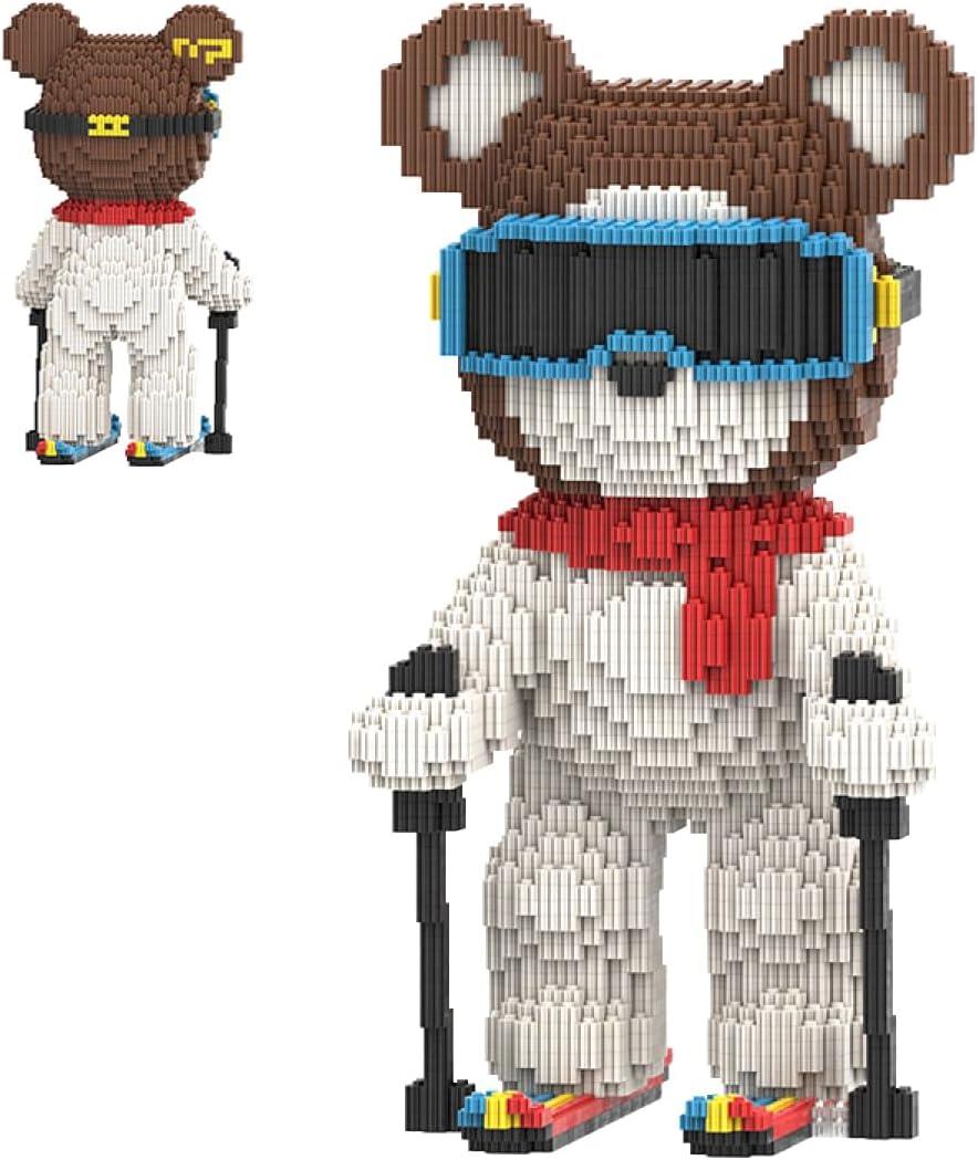 DAHONPA Animal Skating Cool Bear Micro Building Blocks Set (3650 Pieces) Gift for Adults and Kids