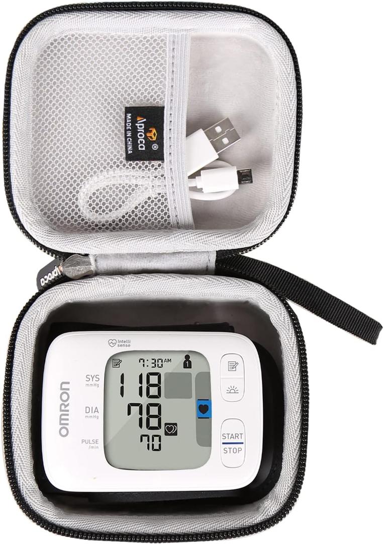 Aproca Hard Storage Travel Case, for OMRON Gold/Omron 7 Series Wireless Wrist Blood Pressure Monitor (Case Only)