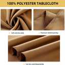 2-Pack 60x102 inch Coffee Table Cloths, Solid Stain and Wrinkle Resistant Oblong Tablecloth, Premium Plain Weave Polyester Fabric Rectangle Table Linen Covers for Hotel, Wedding