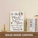 Wooden Box Sign Home Rustic Farmhouse Engrave Wood Block Plaque Office Desk Decor Sign for Shelf 5.9 x 9.0 Inches