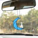 2 x Loss of Dog Sympathy Gift, Pet Memorial Gifts for Dogs, Dog Memorial Gifts, Loss of Pet Sympathy Gift Dog, Sympathy Pet Loss Gift, Pet Remembrance Gift Dog,Yellow Dog On The Moon (Blue Moon Puppy)