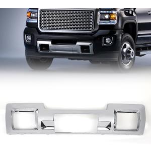 VLINCAR Skid Plate Compatible with GMC Sierra 2500HD/3500HD 2015 2016 2017 2018 2019 4 Door Replacement Front Bumper Skid Plate Panel Chrome 23178964 23178780 GM1053103C