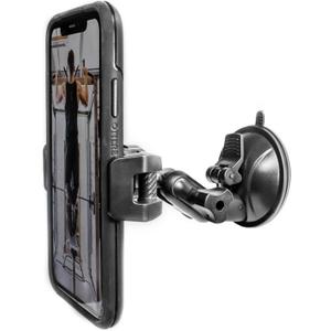 Universal Mirror Shower Phone Holder, Multi-Directional Dual 360 Degree Rotating Suction Cup Phone Wall Mount stand, Tiktok Youtube Vlog Video Recording Kit, airplane travel essentials accessories (Black Holder)