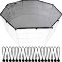 Universal Octagonal Dog Playpen Top Cover, Provide Shade and Security for Pets Outdoor and Indoor, Fits All 24" Wide 8 Panel Pet Exercise Pen (8x24 W Cover, Mesh)