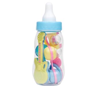 Plastic Baby Bottle 11" Jumbo Blue - Large Fillable Baby Shower Decoration, Gender Reveal Centerpiece, Guess How Many Game, Party Favor Holder for Candy, Trinkets, Gifts, Treats (Filled with Favors)