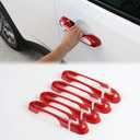 JeCar Door Handle Inserts Door Handle Cover Exterior Accessories Compatible with Jeep Renegade 2016-2025 (Red 4pcs/Set)