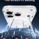 FNTCASE for iPhone 17 Pro-Max Case: Clear Military Grade Drop Protection Anti Yellowing Cell Phone Cover - Rugged Shockproof Protective Bumper Transparent Phonecase
