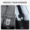 YONZEE 5-Pack Silicone Car Seat Belt Buckle Covers Anti-Scratch, Noise Reduction & Buckle Protection Universal Fit for Cars, SUVs, Trucks (Black)