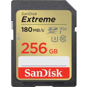SanDisk 256GB Extreme SDXC UHS-I Memory Card - C10, U3, V30, 4K, UHD, SD Card - SDSDXVV-256G-GNCIN