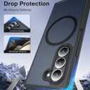 NO.1 Magnetic for Samsung Galaxy Z Fold 5 Case Compatible with MagSafe [Military Shockproof][Translucent Matte][Anti-Fingerprint] Slim Soft Silicone Bumper for Fold 5 Case,Space Black