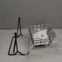 IBWell 2 Tier Fruit Basket Metal Fruit Holder for Kitchen Countertop Fruit Stands for Kitchen Counter Bread Snack Vegetable Hanging Fruit Storage Countertop with CUBE-CAT Label Tag