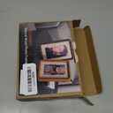 RRQKMBO 4x6 Natural Solid Wood Picture Frames, HandCrafted Photo Frame with Mat to 3.5 x 5, Rounded Corner Wooden Frames Vertical or Horizontal Display(Teak)