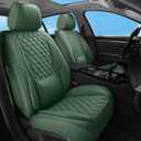 Car Seat Covers Full Set,5 Seat Leather Seat Covers for Cars,Front Seats and Back Seat Cover,Waterproof Car Seat Cushion Protectors,Universal Fit for Most Cars SUV Trucks (Green, Full Set)