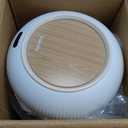 Smart Garbage Can with Lid, Round Plastic Garbage Can with Legs, Waterproof Touchless Garbage Bin, Modern Waste Basket for Bedroom, Bathroom, Kitchen, Living Room, Office, White (No Battery)