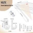 6-Pack 12-Inch Support Brackets for Wire Shelving Wire Shelf Brackets + 24 Pcs Wire Shelf Clips, with Anchors and Pins for Installation Wire Shelving Support Brackets for Support Closet Wire