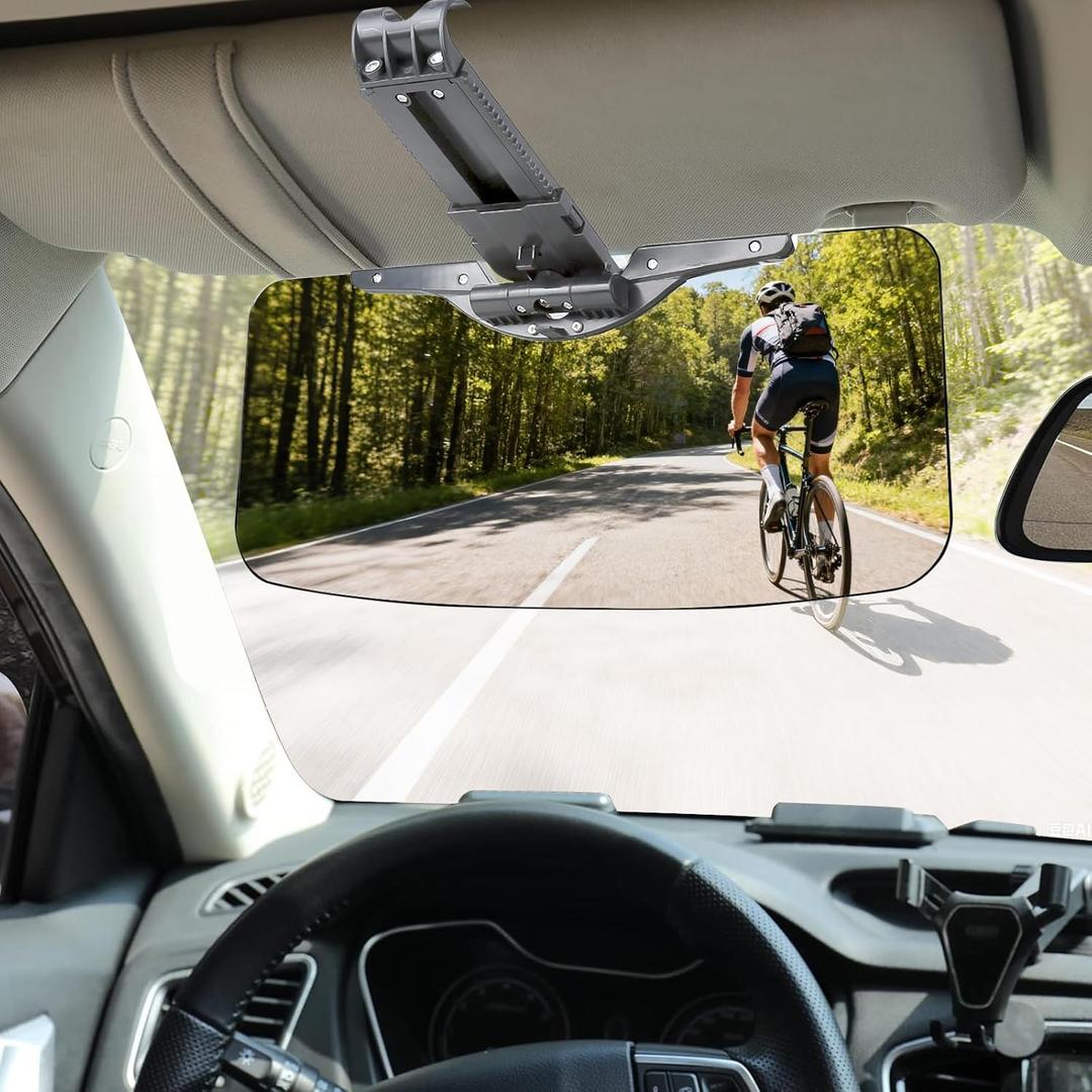 Sun Visor Extender for Cars,HD Wear-Resistant PC Driving Goggles,UV400 Anti- Polarized/Anti-GlareAdjustable Car Visor Extender, Easy to Install Sun Visor for Car,Grey (ZYB-HE)