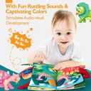 hahaland Baby Books 0-6 Months,Infant Tummy Time Toy Sensory Toys 6 to 12 Months Touch Feel Book Gifts for Boy Girl 0-3 Month Learning Toy Baby Birthday Easter Basket Stuffers (Single)