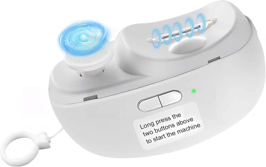 3-in-1 Electric Nail Clippers, Upgrade Electric Nail Clippers for Seniors or Babys, Automatic Electric Polishing Nail Clipper with Collector, Electric Nail Trimmer Gift for Your Loves (Cream-White)