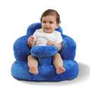 Upgrade Inflatable Baby Seat with Tray for Babies 3-36 Months, Built in Air Pump Bumbo Seat with Tray, Baby Chair Sit Me up Floor Seat for Baby, Learning to Sit&Feeding (Velvet Tray-Blue)