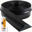 Universal Garage Door Threshold Seal Strip 16FT Kit, Bottom Waterproof Rubber Weather Stripping Replacement