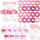 Thiccywoov 50 Sets Pink Quinceanera Party Favors for Guests Quinceanera Gifts bulk Include 50 Scrunchies 50 Thank You Card 50 Organza Bags for 15 Years Old Sweet 15 Years Birthday