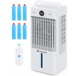 Windowless Portable Air Conditioners with Remote, 3-IN-1 Evaporative Air Cooler with Display, 2.64-Gal Tank for 10H Cooling, 3 Modes & 6 Speeds, 60° Oscillation, 12H Timer, Swamp Cooler for Indoors
