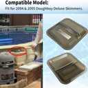 XJJ 1107-1356 Skimmer Lid Clear Tinted Black, Fit for 2094 & 2095 Doughboy Deluxe Skimmers, Replaces Skim-line Vacuum Skim Filter lid 1121-1349 11211349