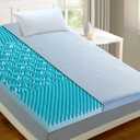 Mattress Topper Twin XL Size 3 Inch Zoned Gel Memory Foam with Bonus Breathable Cover,Air Flow Design US and Euro Certified