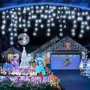 Heceltt Christmas Lights Outdoor, 1280 LED 131FT Ice Lights for Outside, 8 Modes Plug in 240 Drops Ice String Light with Timer Memory Function Hanging Light for Christmas Decor(Cool White)