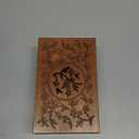 Memory Box, Acacia Wood Floral Engraved Souvenir Box with Hinged Lid, Small Decorative Jewelry Storage Organizer for Thanksgiving, Christmas, Birthday, Anniversary