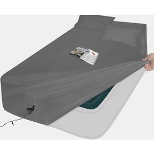 AEHISDHIE Queen Sheet Sets Air Mattress Sheets - 3 Pieces Queen Sheets Sets 16 to 24 inch - Inflate Without Disassembly Convenient & Firm Easy to use Air Mattress (GrayQueen)